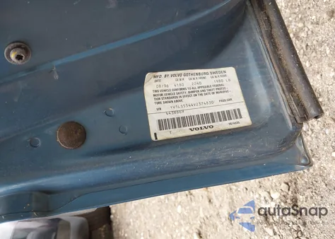 1997 Volvo 850 Gt из США, поврежденный, VIN YV1LS5544V2374830